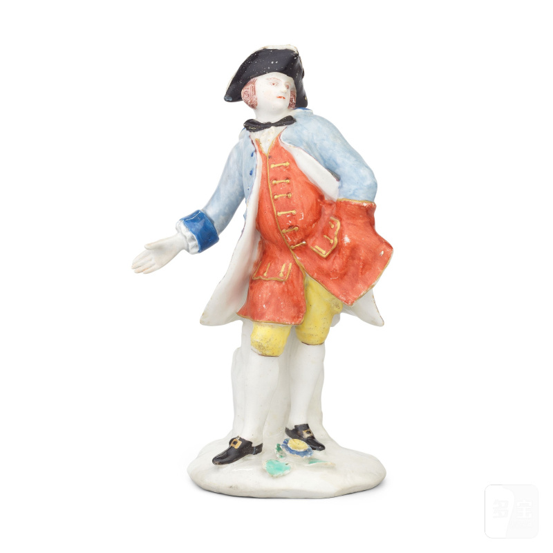 A very rare Bow figure of a gallant, circa 1755-58 - 图4